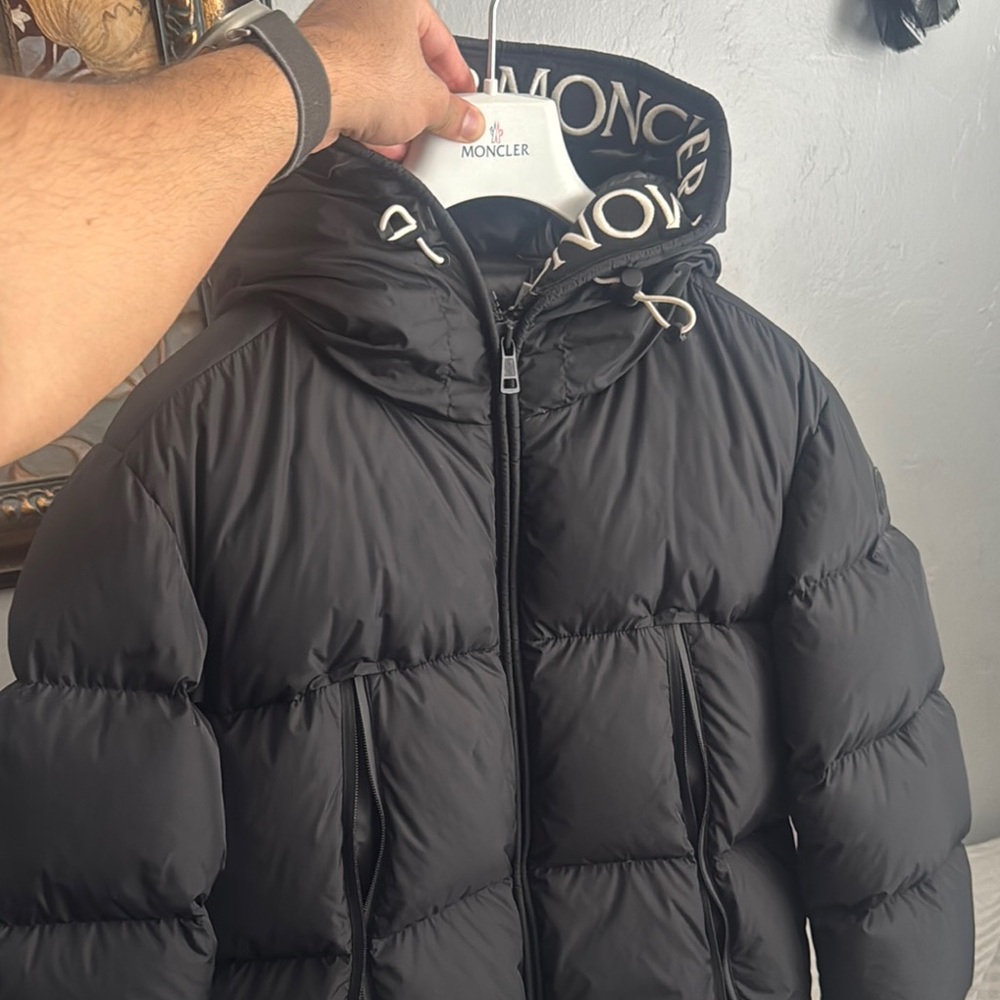 Moncler Montcla Black Hooded Puffer Coat